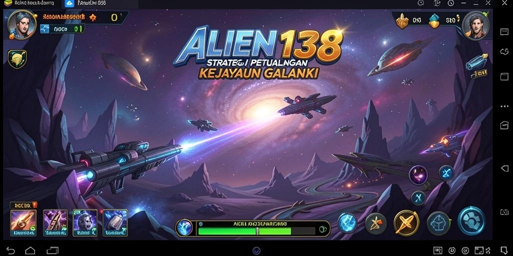 Tangkapan layar gameplay ALIEN138 yang menampilkan strategi luar angkasa yang intens.