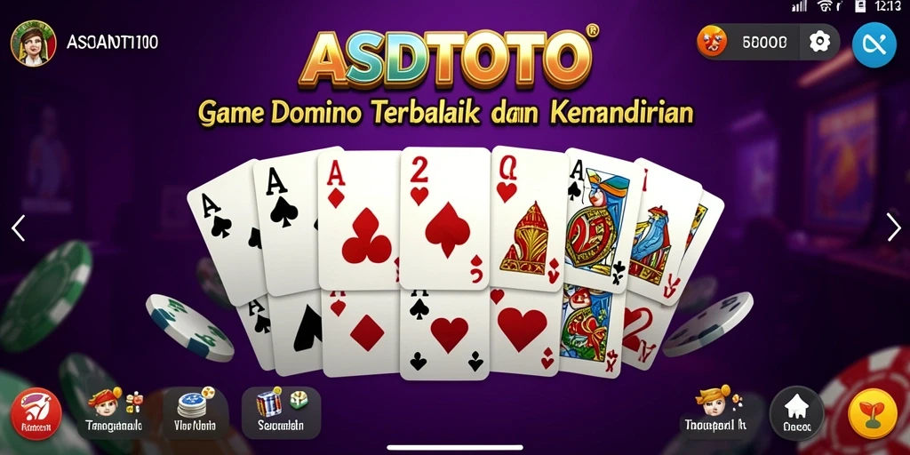Tampilan utama ASDTOTO menunjukkan keseruan bermain Domino.