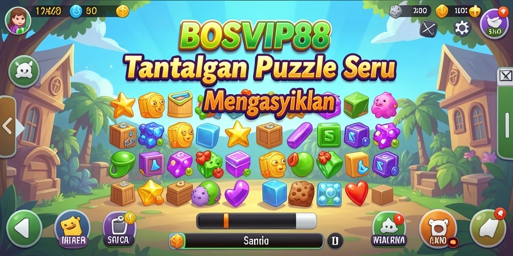 Screenshot dari gameplay BOSVIP88 yang penuh tantangan Puzzle.