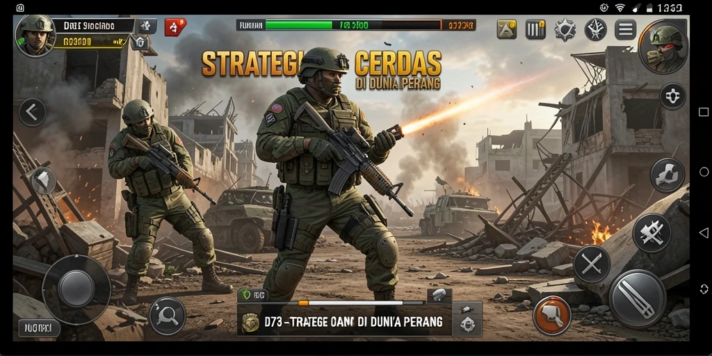 Tampilan gameplay yang intens dan penuh strategi di D73.