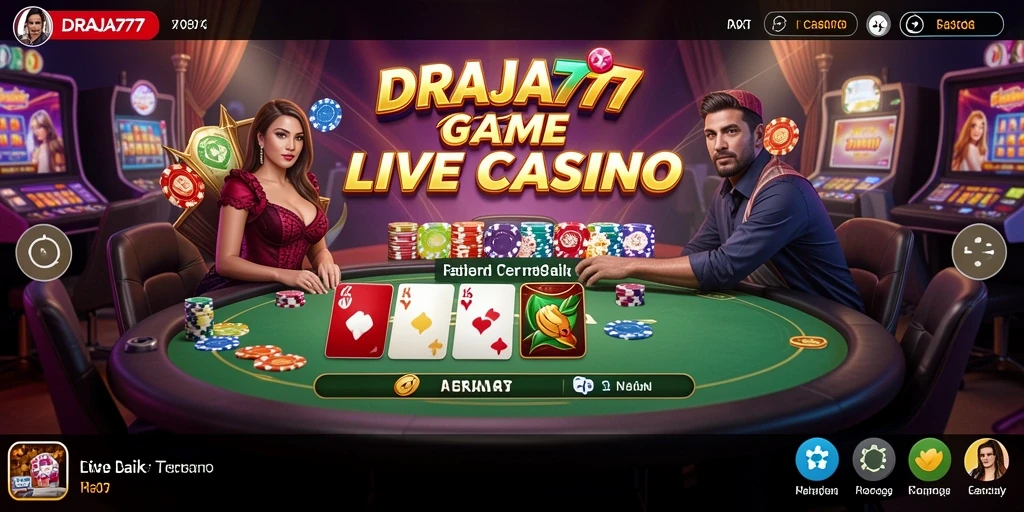 Tampilan gameplay DRAJA777 yang mengesankan dengan dealer live.