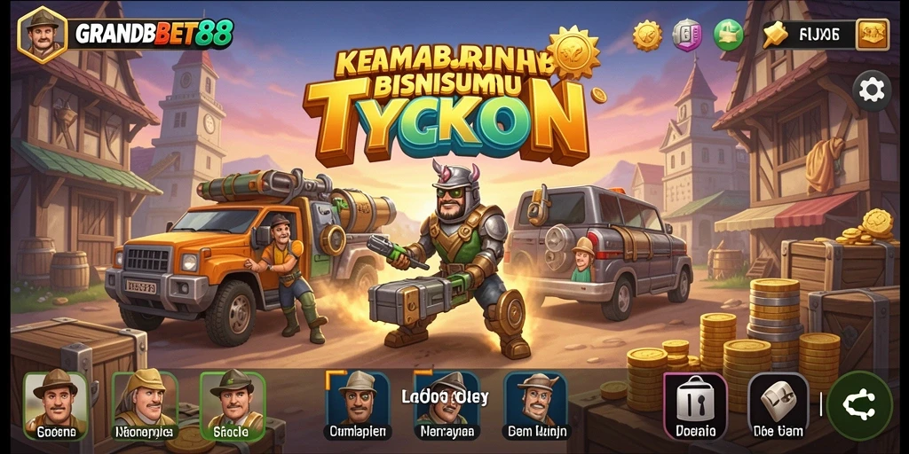 Tampilan gameplay seru di GRANDBET88 menunjukkan manajemen bisnis yang strategis.