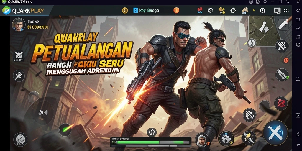 Tampilan gameplay menegangkan di QUARKPLAY dengan aksi yang mendebarkan.