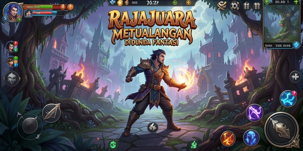 Tangkapan layar gameplay menampilkan petualangan mendebarkan dalam RAJAJUARA.